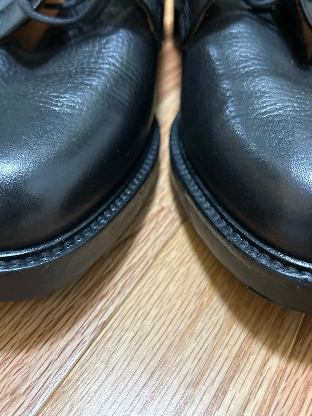 Bostonian Black Leather Derby Shoes